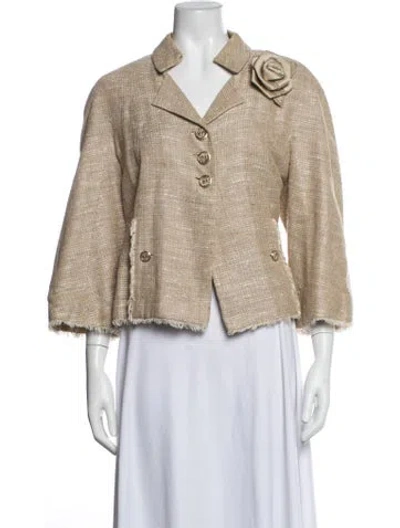 Pre-owned Chanel Vintage 2008 Blazer In Neutrals