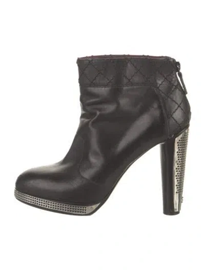 Pre-owned Chanel Vintage 2008 Boots In Black