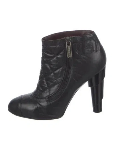 Pre-owned Chanel Vintage 2008 Boots In Black