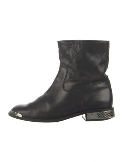 Pre-owned Chanel Vintage 2008 Boots In Black