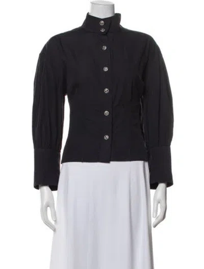 Pre-owned Chanel Vintage 2008 Button-up Top In Black