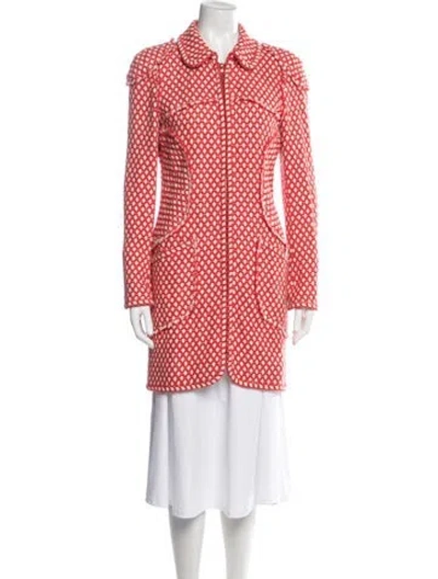 Pre-owned Chanel Vintage 2008 Coat In Red/white