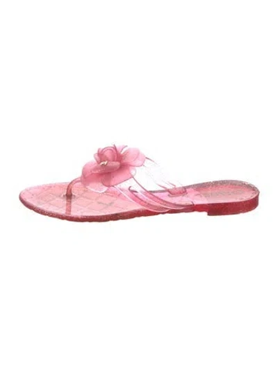Pre-owned Chanel Vintage 2008 Flip Flops In Pink