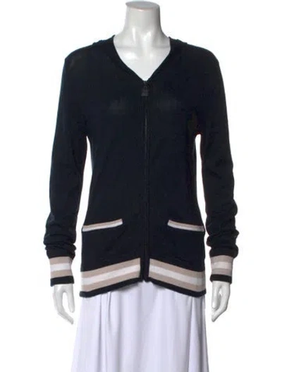 Pre-owned Chanel Vintage 2008 Hoodie In Black/metallic