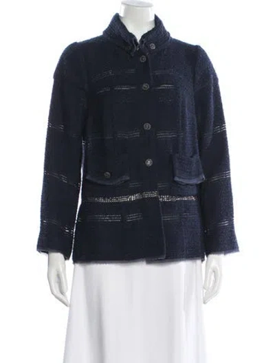 Pre-owned Chanel Vintage 2008 Jacket In Blue