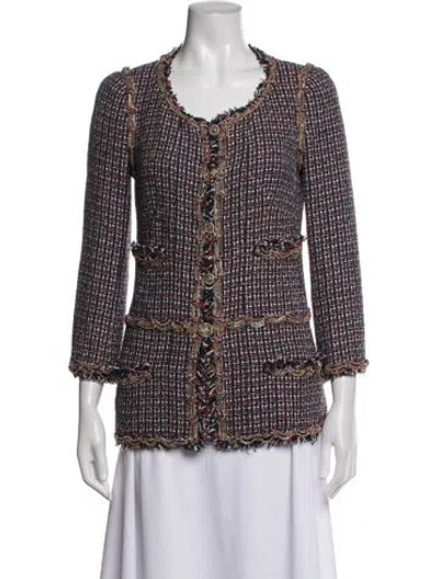 Pre-owned Chanel Vintage 2008 Jacket In Blue/red