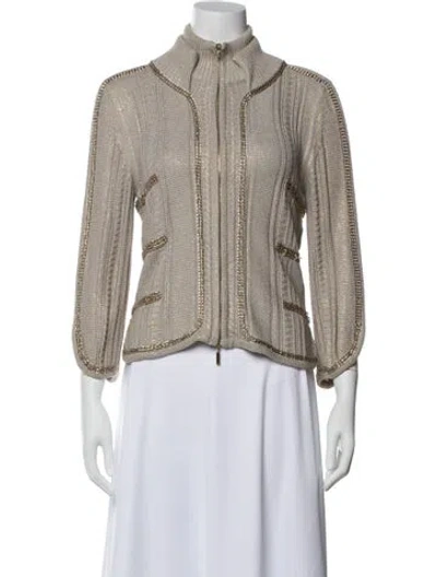 Pre-owned Chanel Vintage 2008 Jacket In Gray