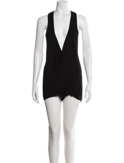 Pre-owned Chanel Vintage 2008 Romper In Black