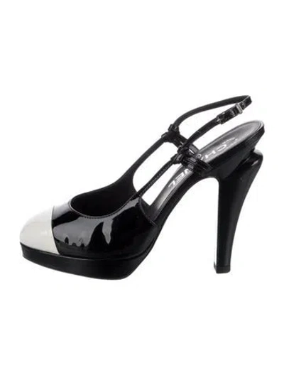 Pre-owned Chanel Vintage 2008 Slingback Pumps In Black