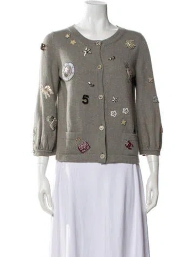 Pre-owned Chanel Vintage 2008 Sweater In Gray