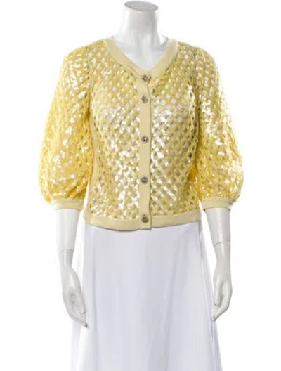 Pre-owned Chanel Vintage 2008 Sweater In Yellow