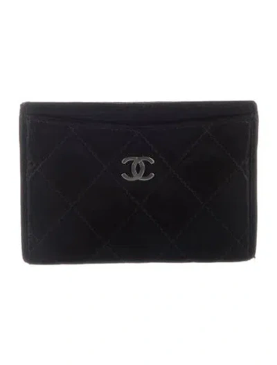 Pre-owned Chanel Vintage 2008-2009 Card Holder In Black