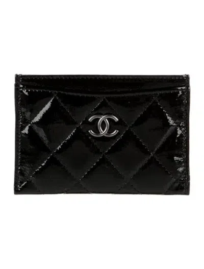Pre-owned Chanel Vintage 2008-2009 Card Holder In Black