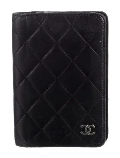 Pre-owned Chanel Vintage 2008-2009 Card Holder In Black
