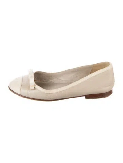 Pre-owned Chanel Vintage 2009 Ballet Flats In Neutrals