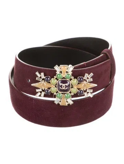 Pre-owned Chanel Vintage 2009 Belt In Burgundy