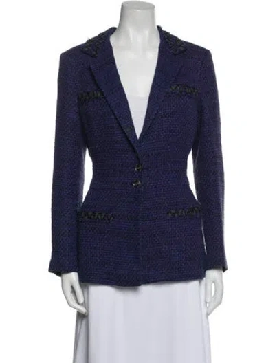 Pre-owned Chanel Vintage 2009 Blazer In Blue