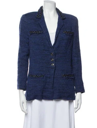 Pre-owned Chanel Vintage 2009 Blazer In Blue