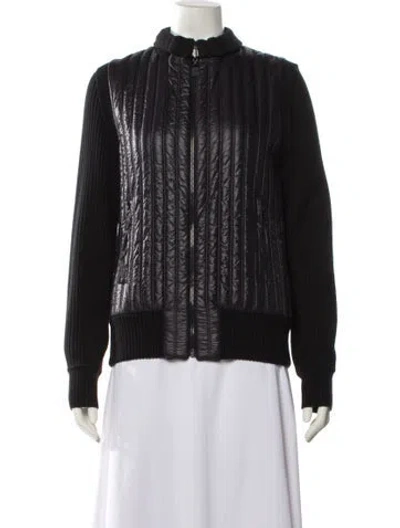 Pre-owned Chanel Vintage 2009 Bomber Jacket In Black