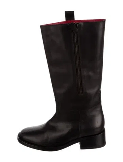 Pre-owned Chanel Vintage 2009 Riding Boots In Black