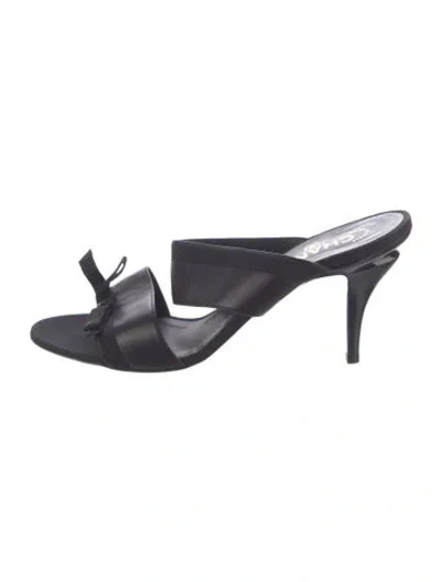 Pre-owned Chanel Vintage 2009 Slides In Black