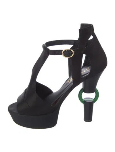 Pre-owned Chanel Vintage 2009 T-strap Pumps In Black