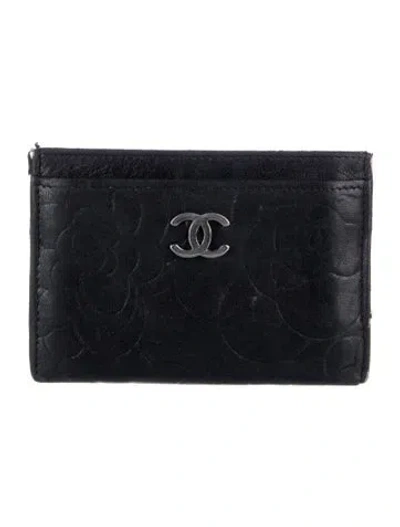 Pre-owned Chanel Vintage 2009-2010 Card Holder In Black