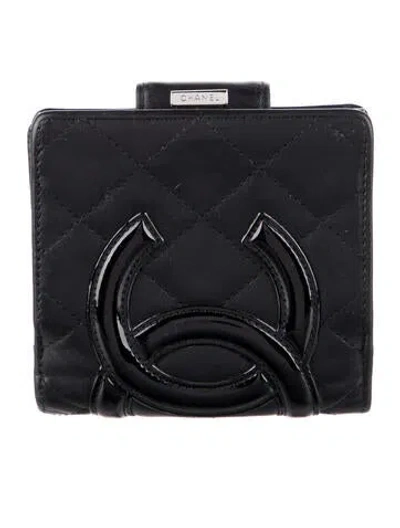 Pre-owned Chanel Vintage 2009-2010 Compact Wallet In Black