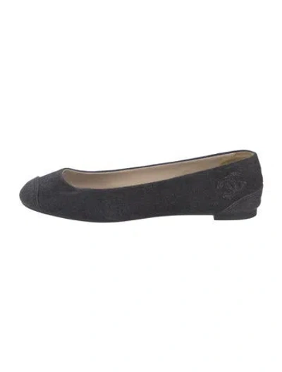 Pre-owned Chanel Vintage 2010 Ballet Flats In Blue