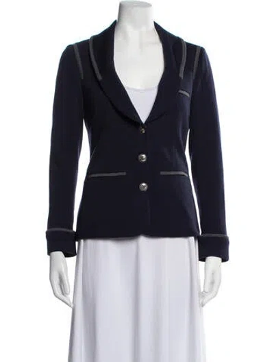 Pre-owned Chanel Vintage 2010 Blazer In Blue