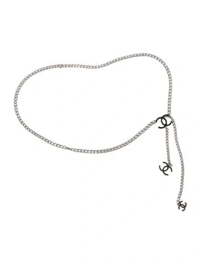 Pre-owned Chanel Vintage 2010 Chain-link Belt In Silver