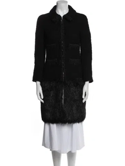 Pre-owned Chanel Vintage 2010 Coat In Black