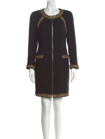 Pre-owned Chanel Vintage 2010 Coat In Black