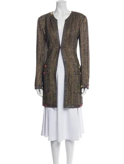 Pre-owned Chanel Vintage 2010 Coat In Blue