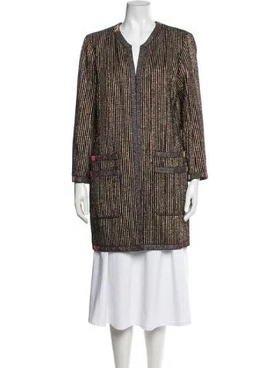 Pre-owned Chanel Vintage 2010 Coat In Gold