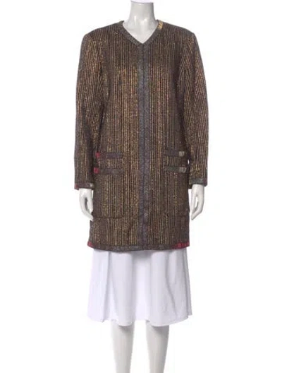 Pre-owned Chanel Vintage 2010 Coat In Multi