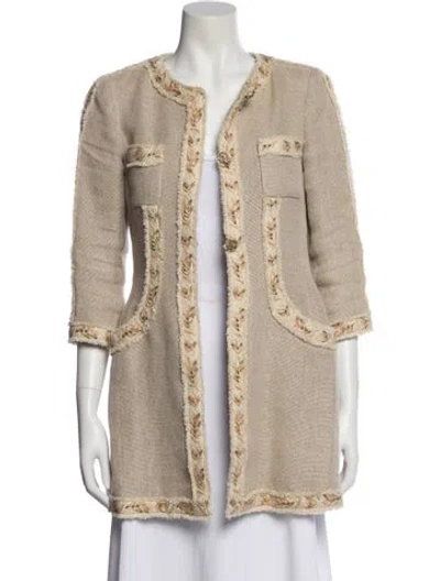 Pre-owned Chanel Vintage 2010 Evening Jacket In Neutral