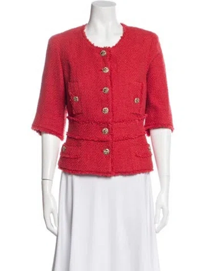 Pre-owned Chanel Vintage 2010 Evening Jacket In Red