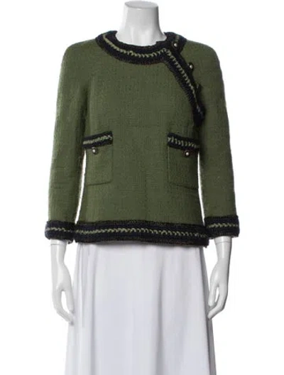 Pre-owned Chanel Vintage 2010 Jacket In Green