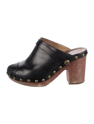 Pre-owned Chanel Vintage 2010 Mules In Black