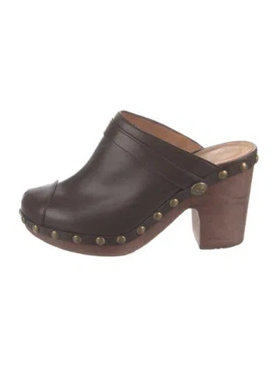 Pre-owned Chanel Vintage 2010 Mules In Brown