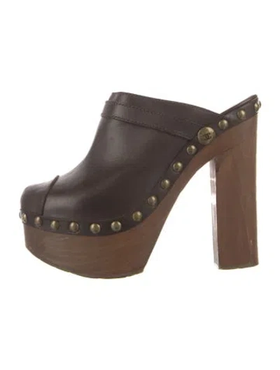 Pre-owned Chanel Vintage 2010 Mules In Brown
