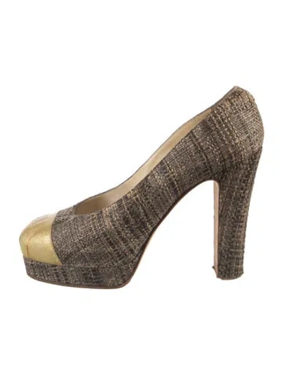 Pre-owned Chanel Vintage 2010 Pumps In Gold