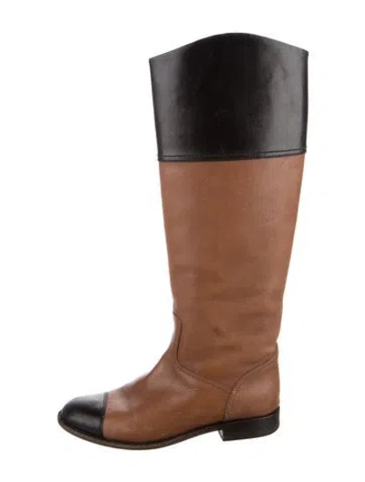Pre-owned Chanel Vintage 2010 Riding Boots In Multi