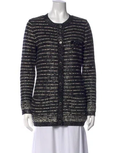 Pre-owned Chanel Vintage 2010 Sweater In Black/metallic