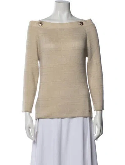 Pre-owned Chanel Vintage 2010 Sweater In Metallic/neutrals