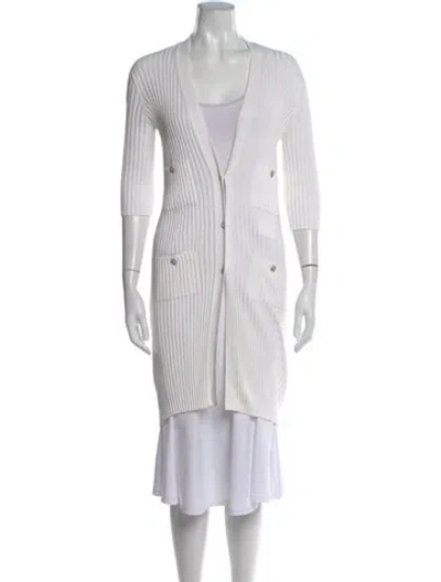 Pre-owned Chanel Vintage 2010 Sweater In White
