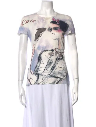 Pre-owned Chanel Vintage 2010 T-shirt In Neutrals