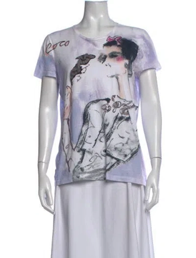 Pre-owned Chanel Vintage 2010 T-shirt In Purple
