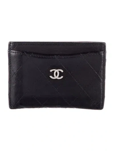 Pre-owned Chanel Vintage 2010-2011 Card Holder In Black